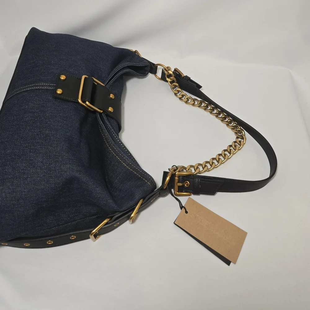 Steve Madden Balyssa Dark Demin Large Demin Hobo Purse